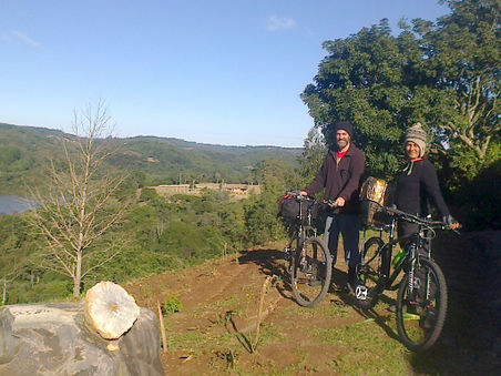 Leaving Caxias on our new bikes.jpg